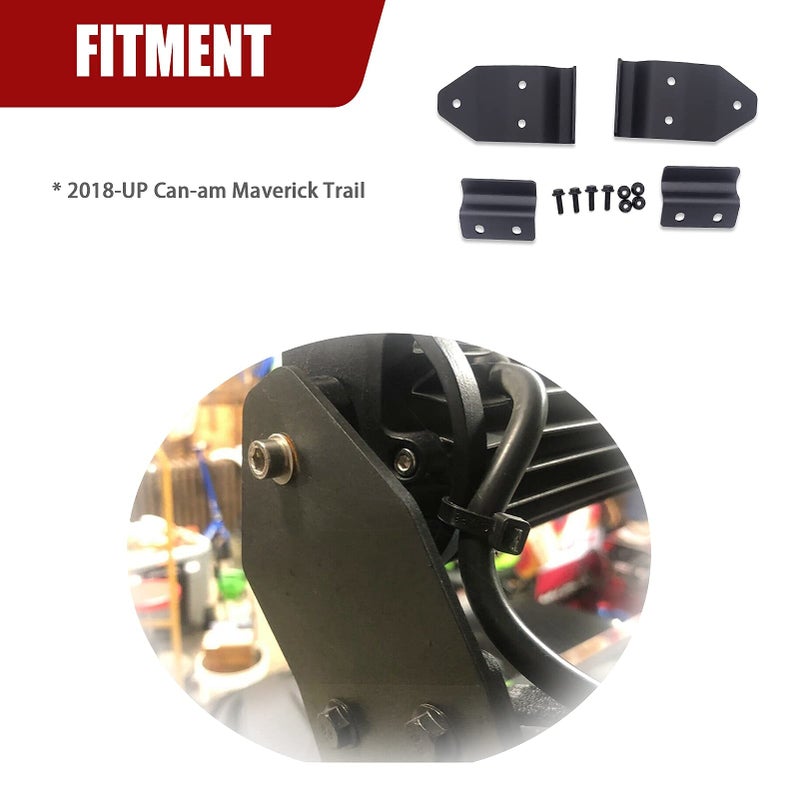 WSays 42'' Upper Roof Front Windshield LED Light Bar Mount Bracket Compatible with Can-am Maverick Trail 800 1000 / Sport 2018-UP, No Need Drill - Image 3
